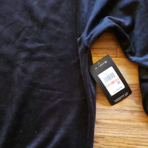 COPY - Black  velour sweatshirt - Picture 2 of 2